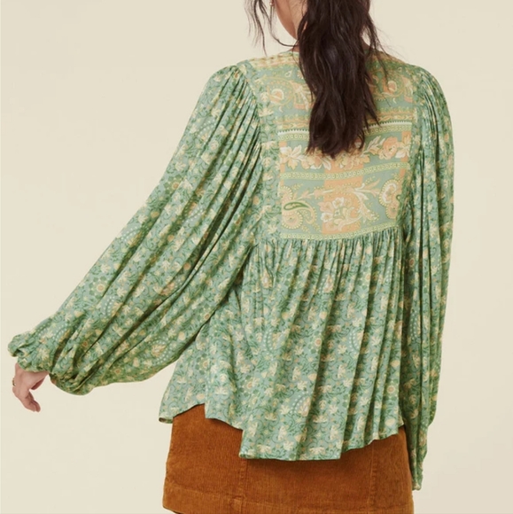 🔥LAST 1🔥NWT SPELL MADAME PEACOCK BLOUSE - Picture 6 of 9